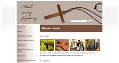 Desktop Screenshot of male-sestry-jezisovy.cz